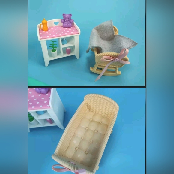 Mattel MTM AA Barbie Doll & Zuru My Mini AA Baby Girl + Nursery Accessories Lot - Picture 11 of 12